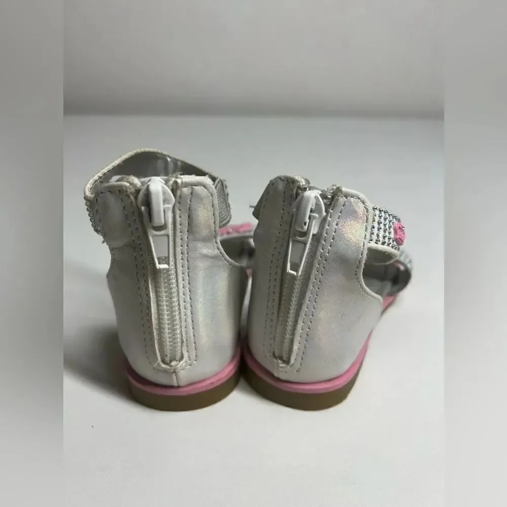 Juicy Couture Toddler Sandals, pink and silver! Size 7